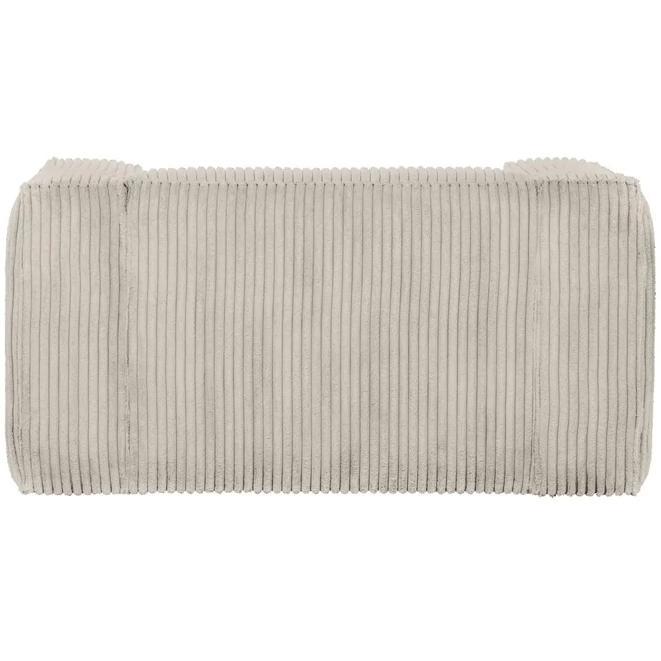 WOOOD Bean Fauteuil - Grove Ribstof - Naturel - 74x146x98