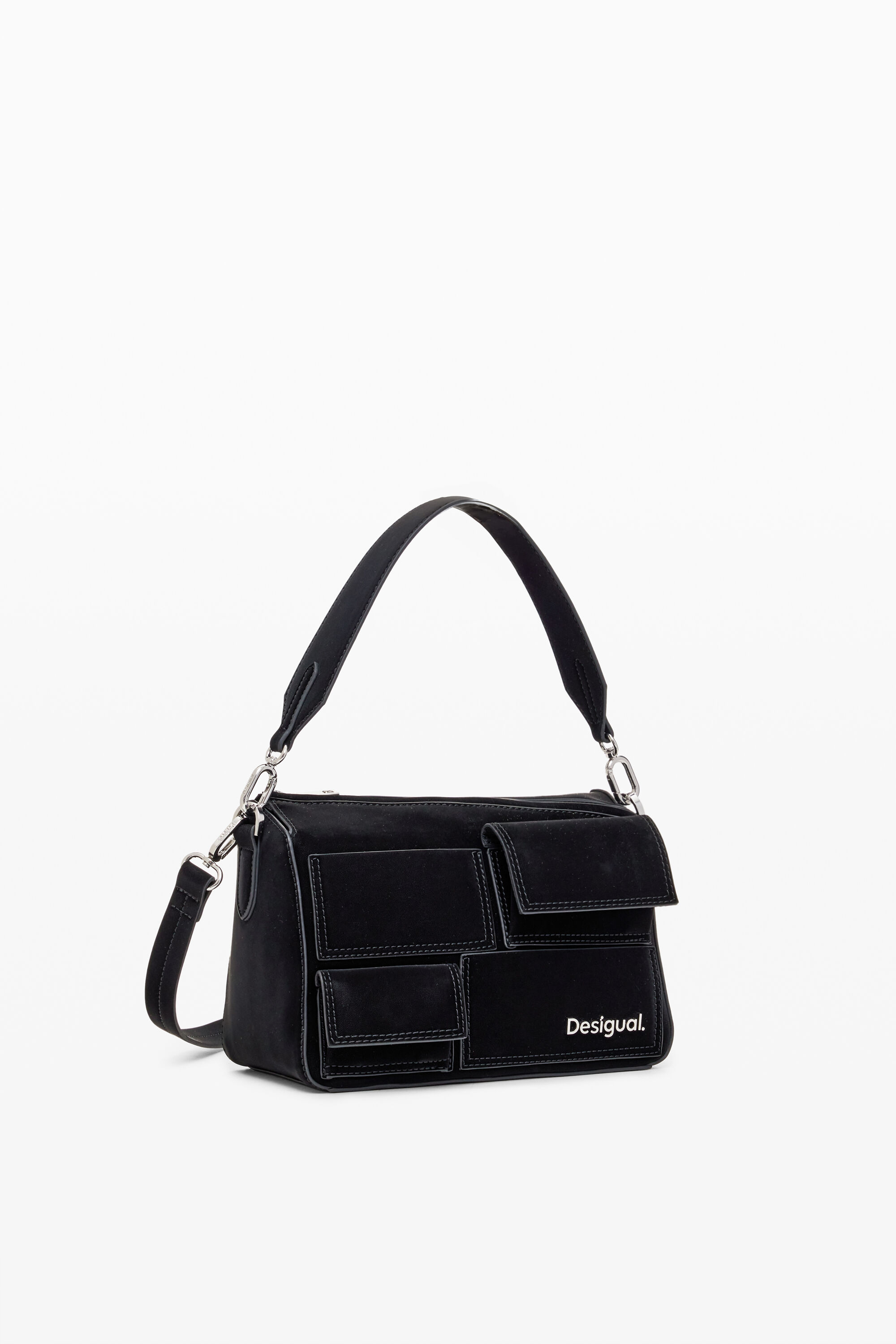 Bolsa de ombro com vários bolsos