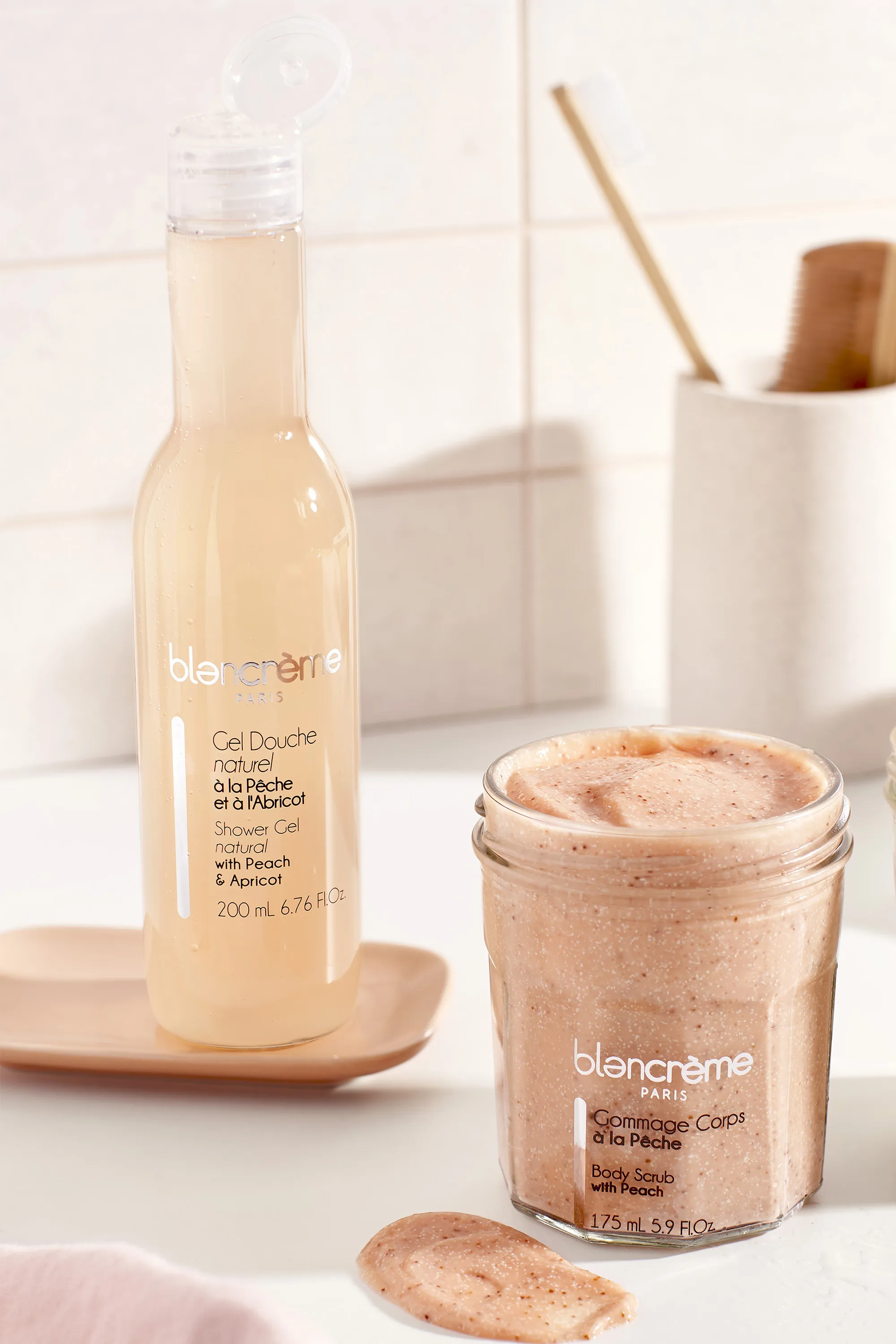 Blancrème Gel douche naturel pêche & abricot-200 ml