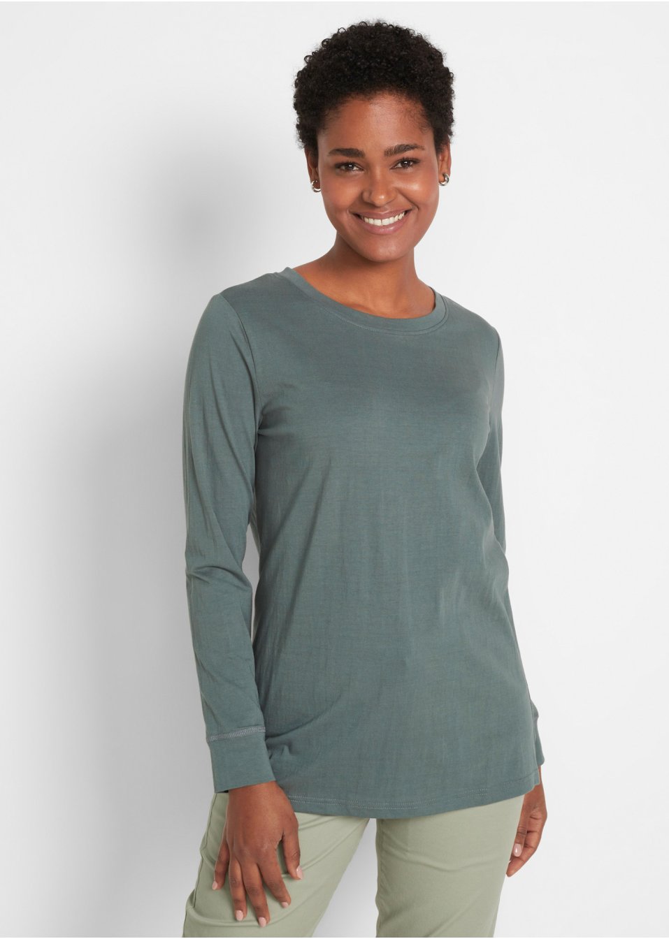 Lot de 5 T-shirts longs à col rond, manches longues