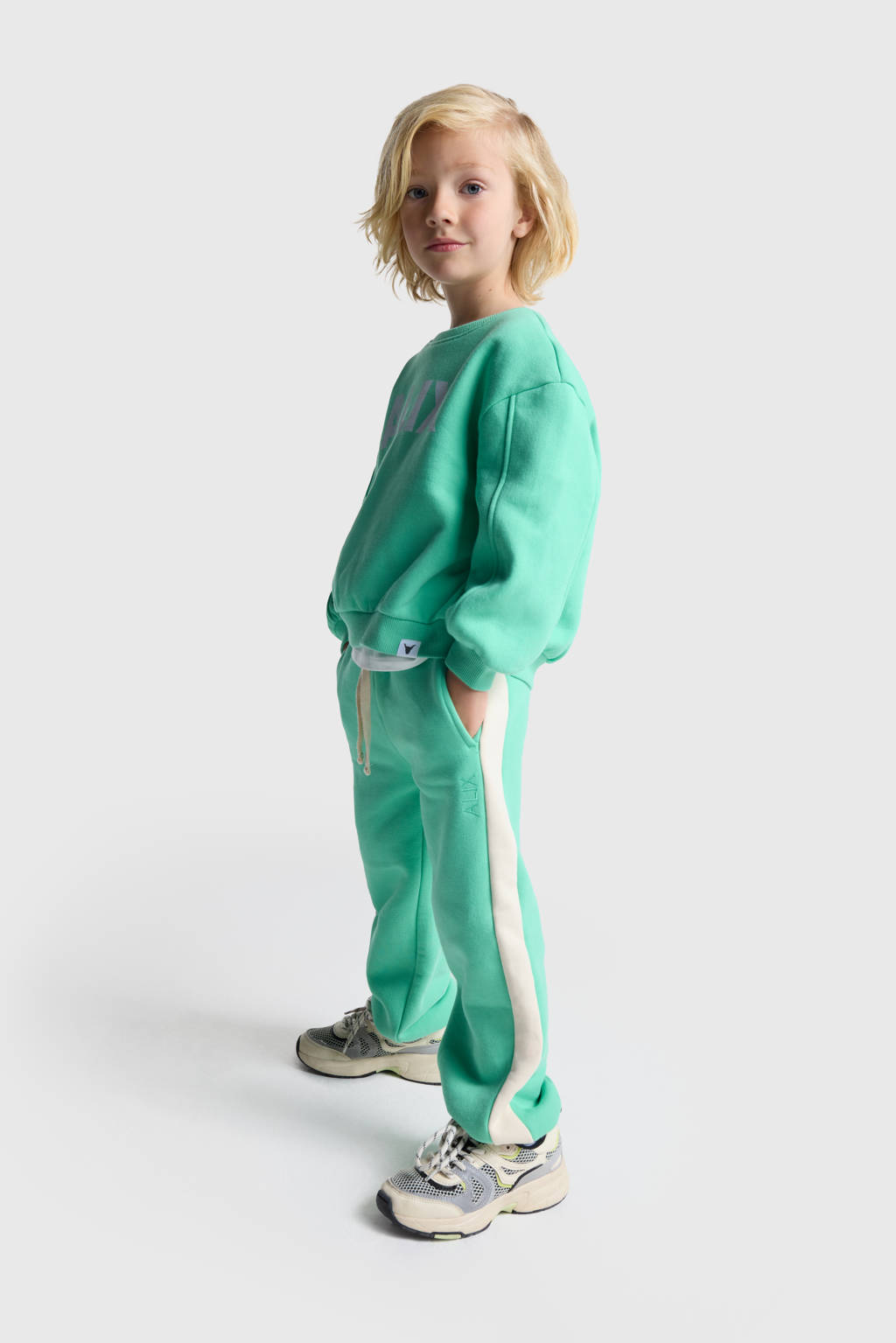 Alix the Label joggingbroek mintgroen/ecru