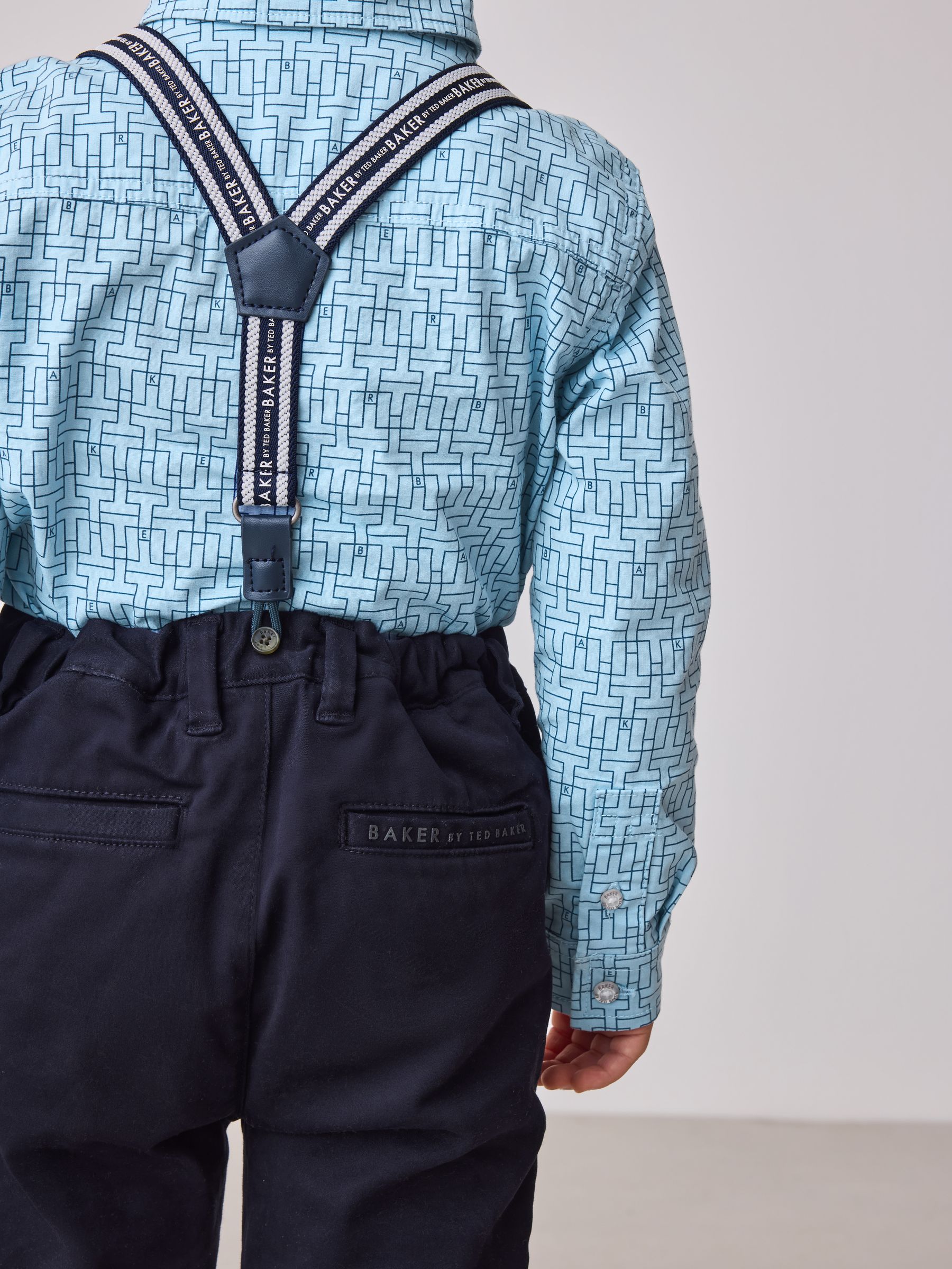 Blauw/marine - Baker by Ted Baker Shirt Trousers and Braces Set