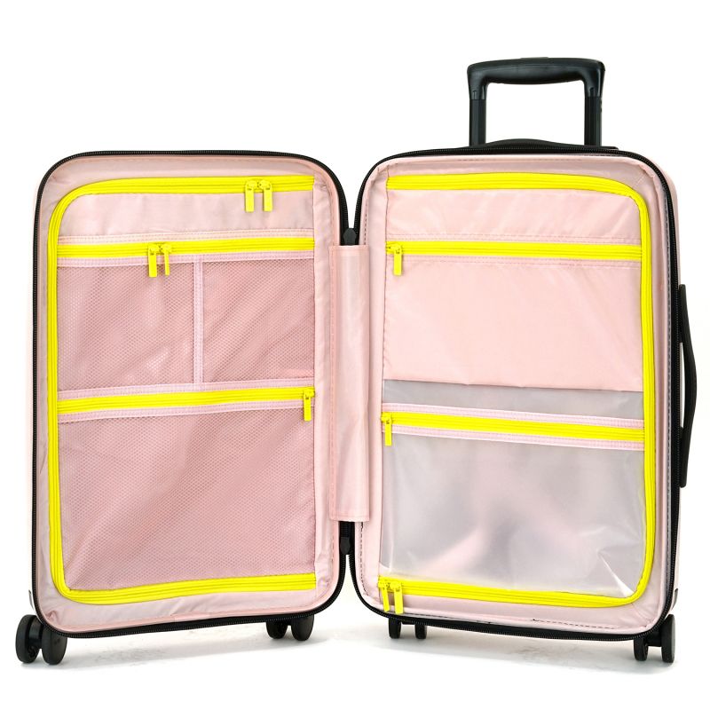 Valise rigide Pure mate Extensible 75cm Rose