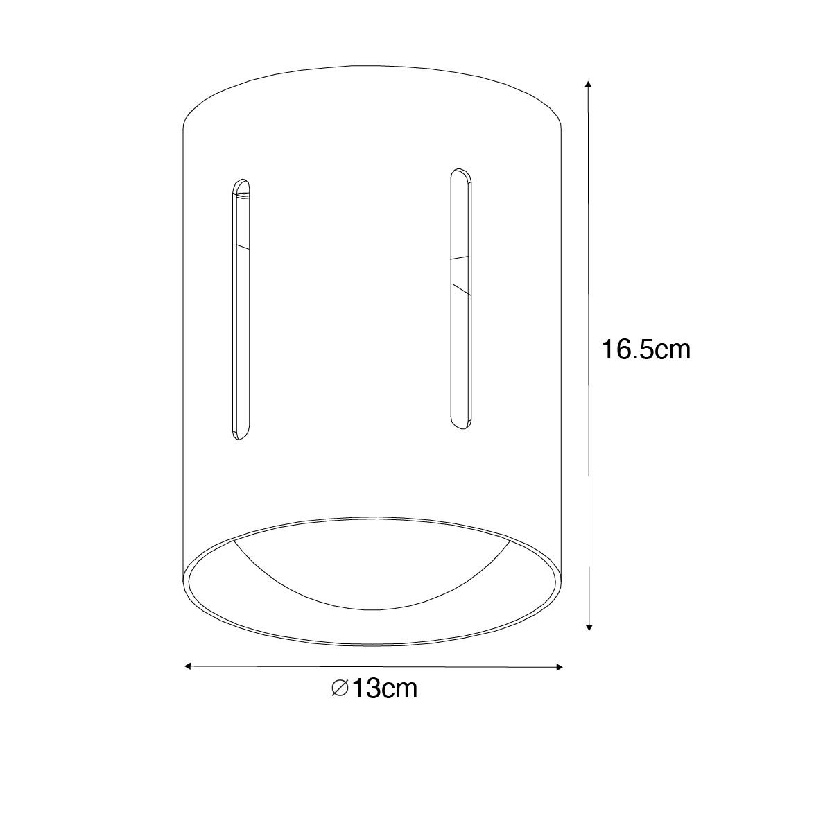 Design plafondlamp wit met lichteffect - Yana