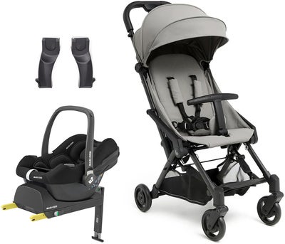 Beemoo Easy Fly 4 Trille inkl Maxi-Cosi CabrioFix Babybilstol & Base, Stone Grey