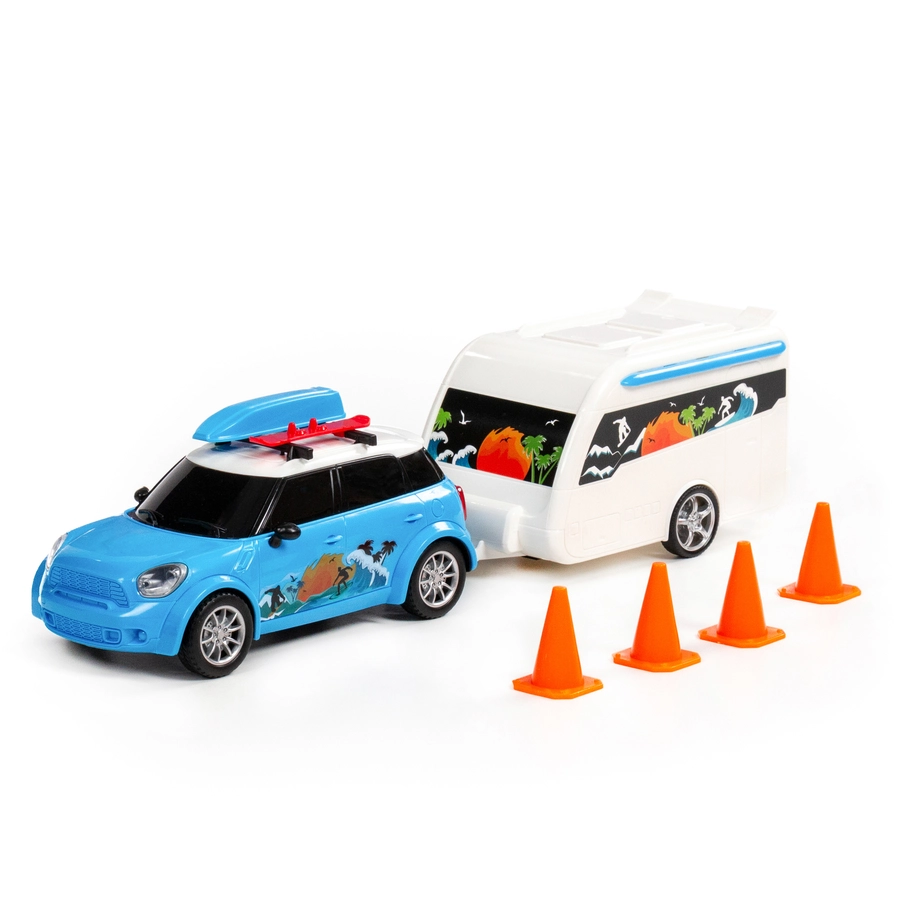 POLESIE® PKW Cruise mit Wohnwagen, Tray