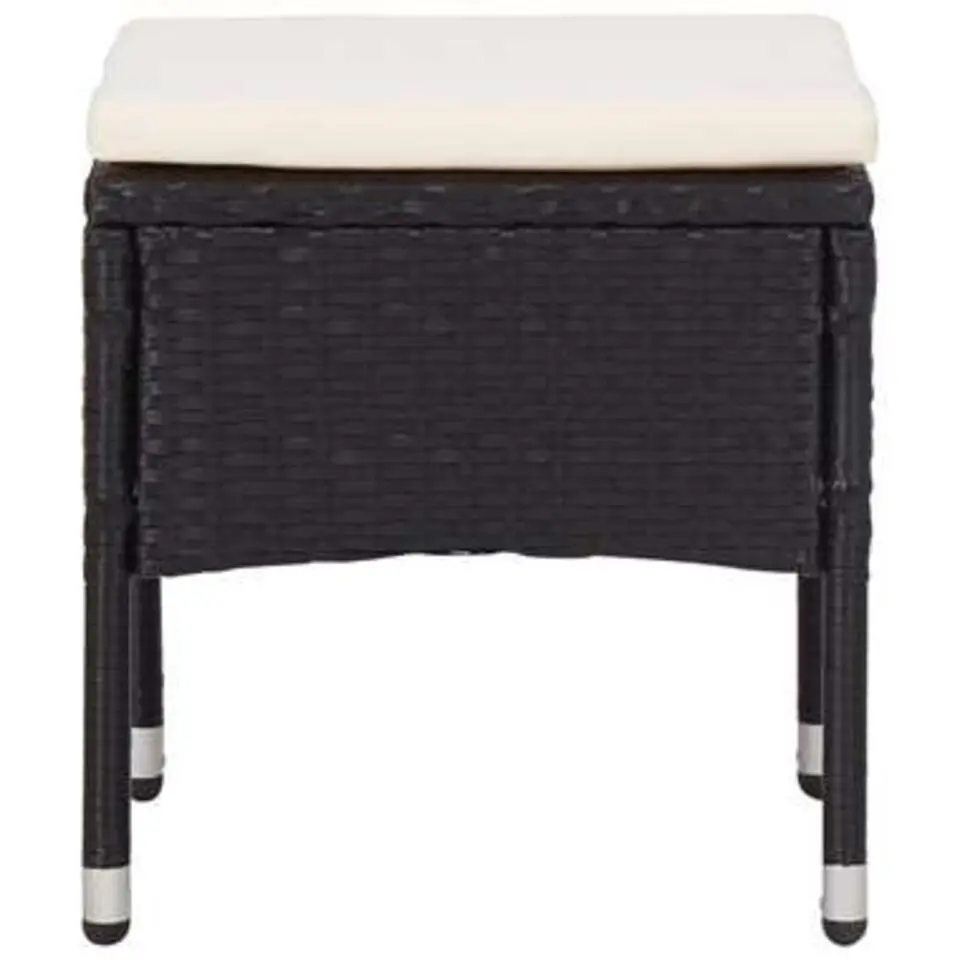 vidaXL - Tuinset - Zwart - Rattan