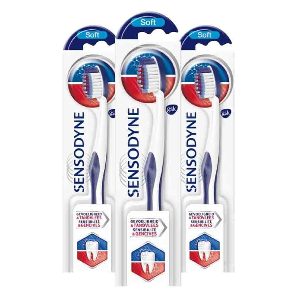 3x Sensodyne Tandenborstel Gevoeligheid & Tandvlees