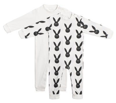 Tiny Treasure Maxime Jumpsuit 2-Pack, White