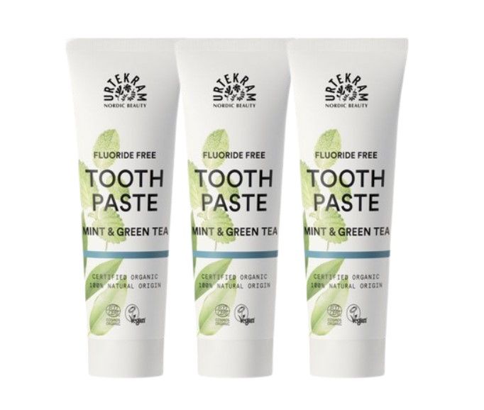 Urtekram Zahncreme Mint & Green Tea Zahnpasta Fluoridfrei