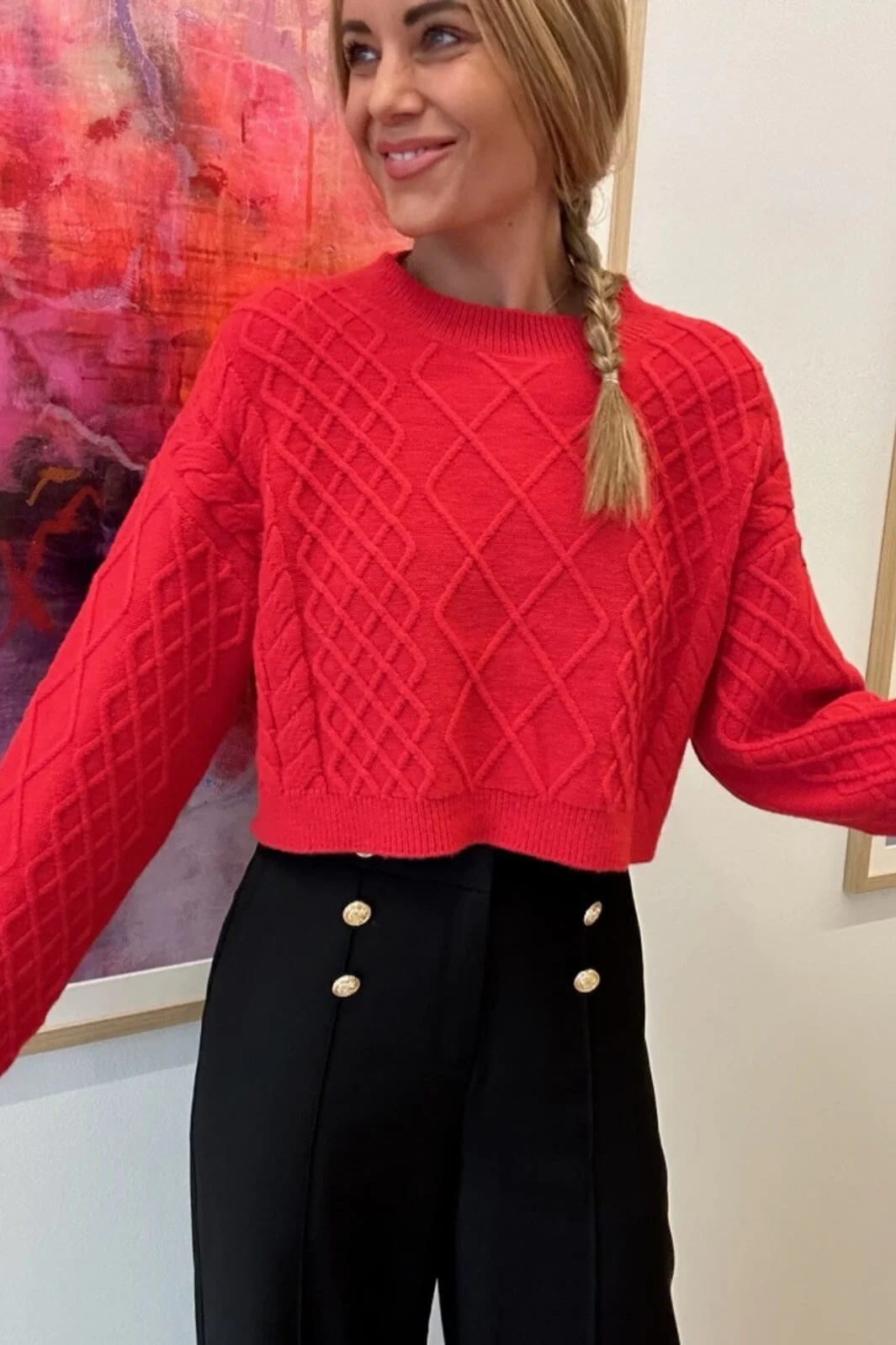 Valentin Studio Cable Knit Blouse