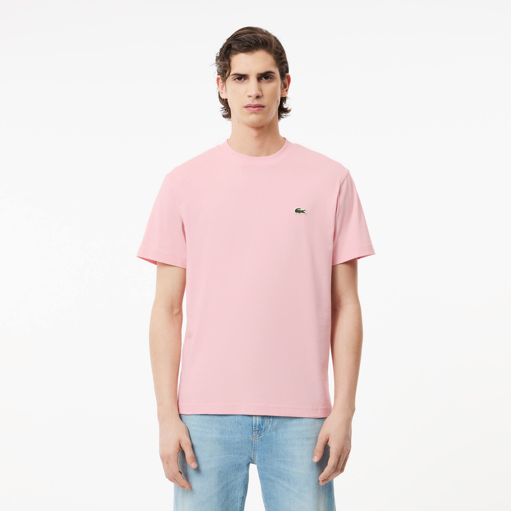 T-Shirt aus Baumwolljersey T-Shirts - Rosa - Lacoste - Herren