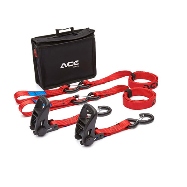 Acebikes - Set de sangles et crochets Ratchet Premium 2-Pack Moto