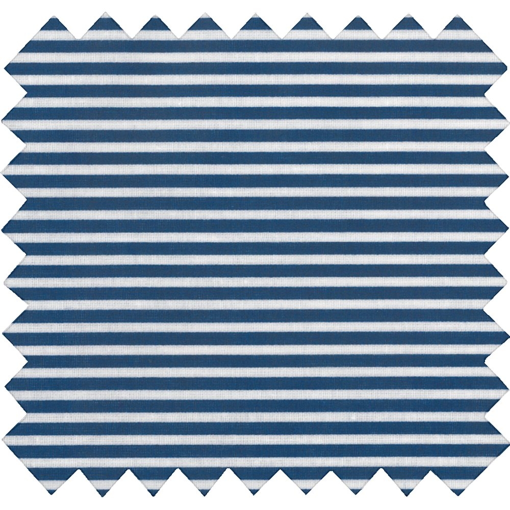 Tissu Enduit Au Mètre Ligne Blanc Marine Ex1001