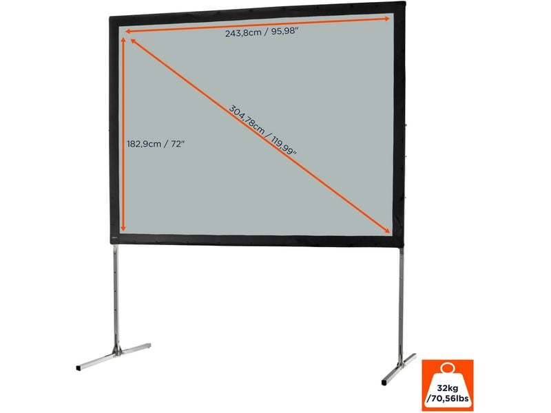 Celexon Mobile Leinwand Expert, Rückprojektion 244x183cm 4: Faltrahmen Leinwand Mobil Expert 244 x 183cm, Rückprojektion
