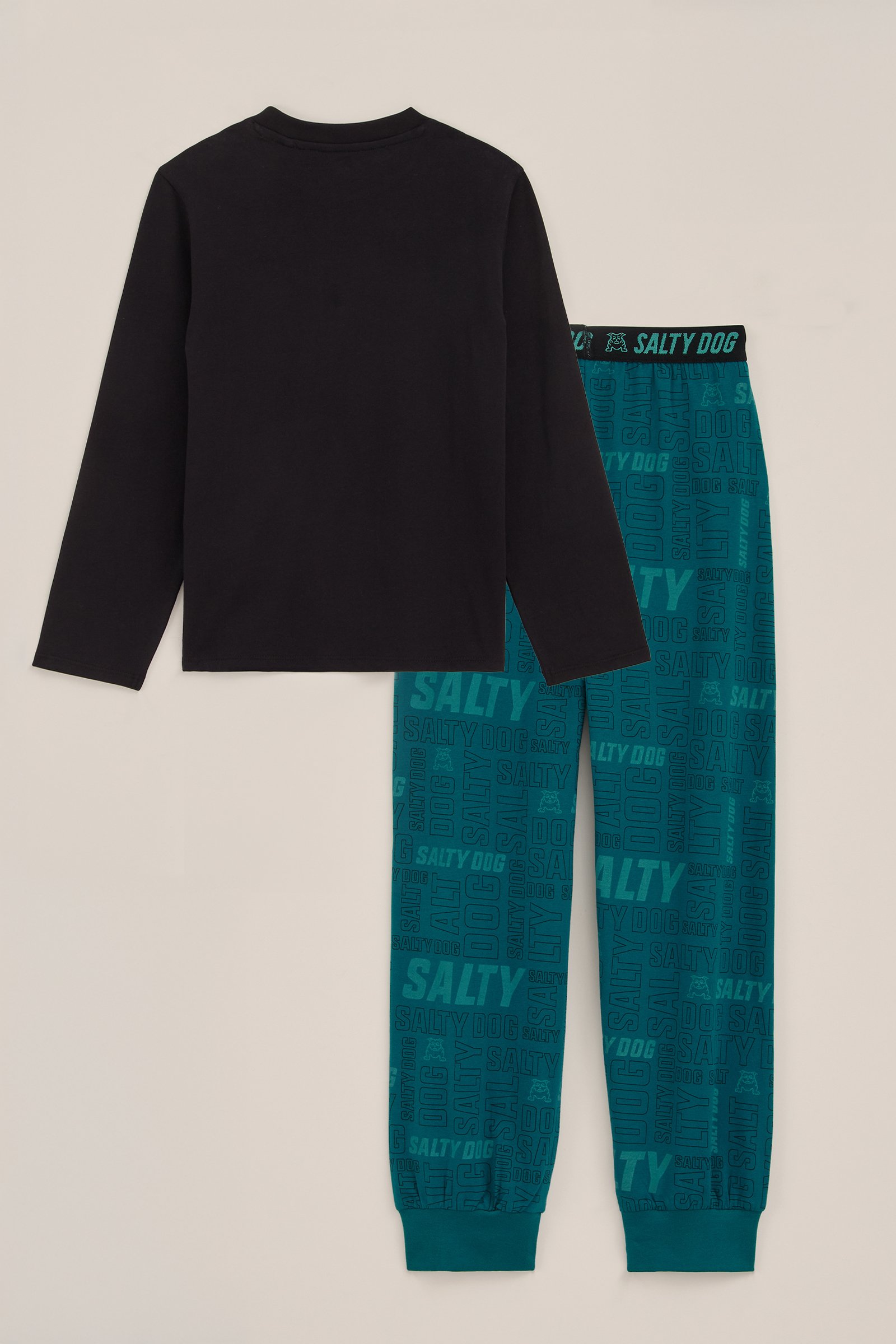 Jongens pyjamaset met dessin Salty Dog Zwart