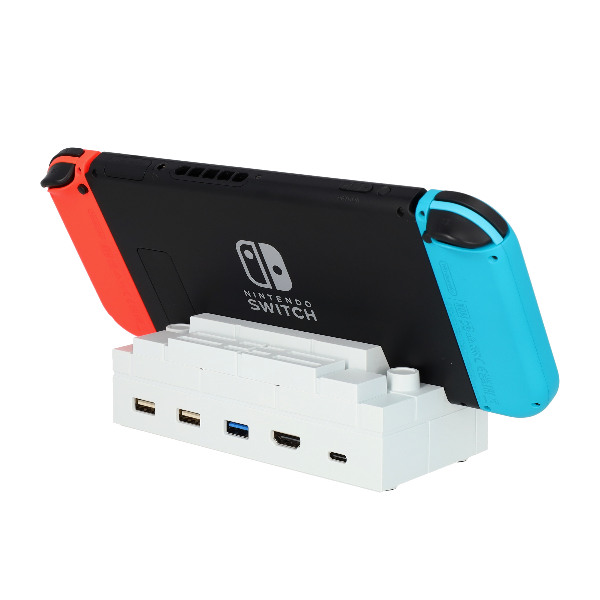 Ladegerät Dockingstation Charging Dock mit Spiele Halterung und HDMI / USB C / 3x USB / 4x NGC Controller Anschluss für Nintendo Switch / OLED - Weiss