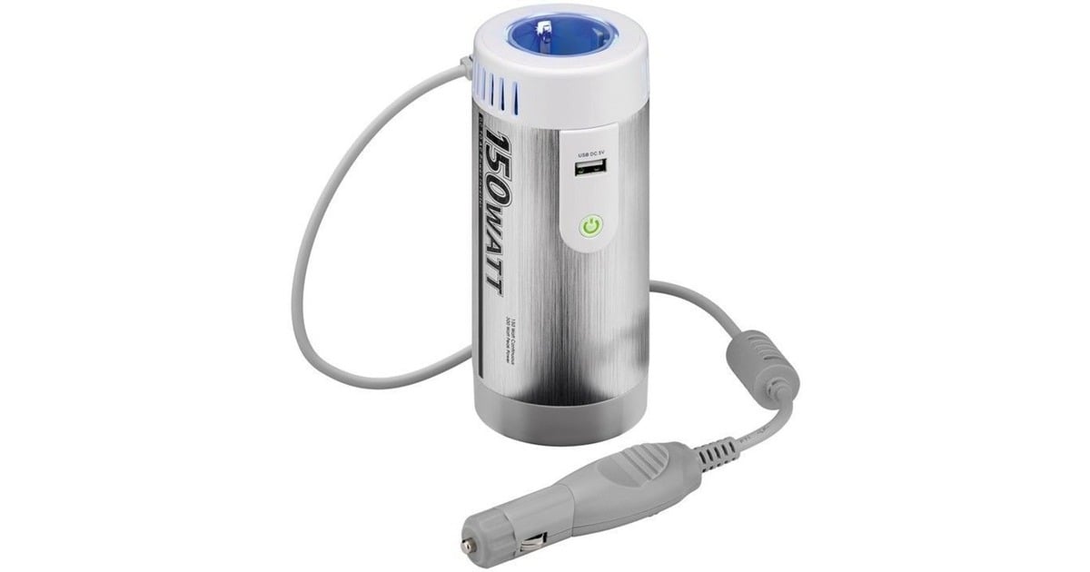 goobaySpanningsomvormer 12 V DC naar 230 V AC spanningsregelaar  (Zilver)