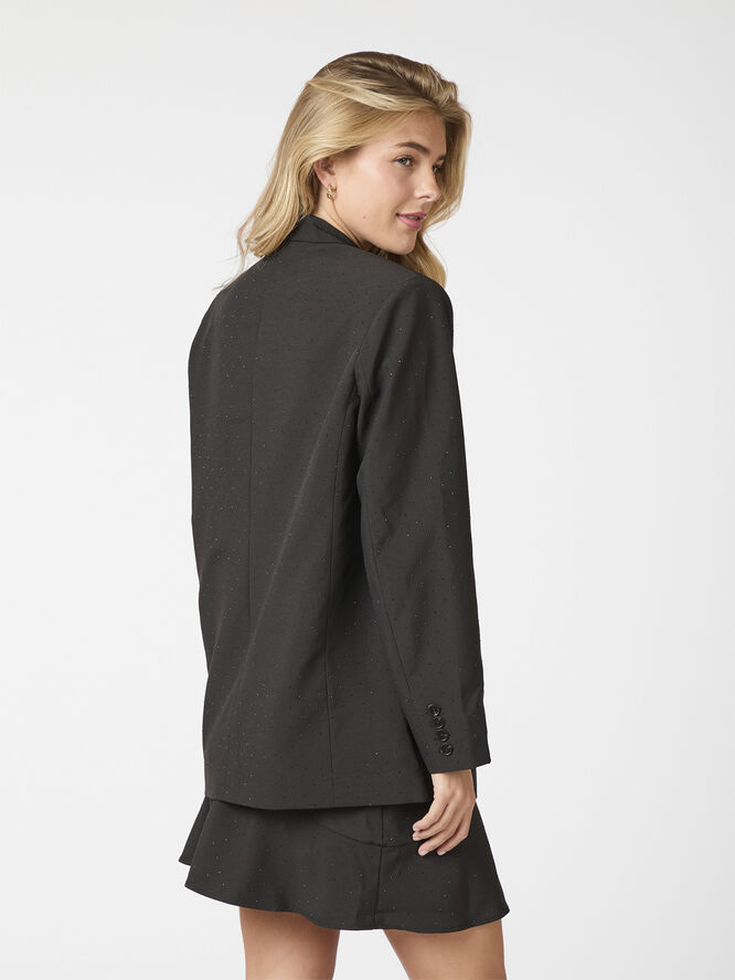 Neo Noir Gaby Bedazzled Blazer Black