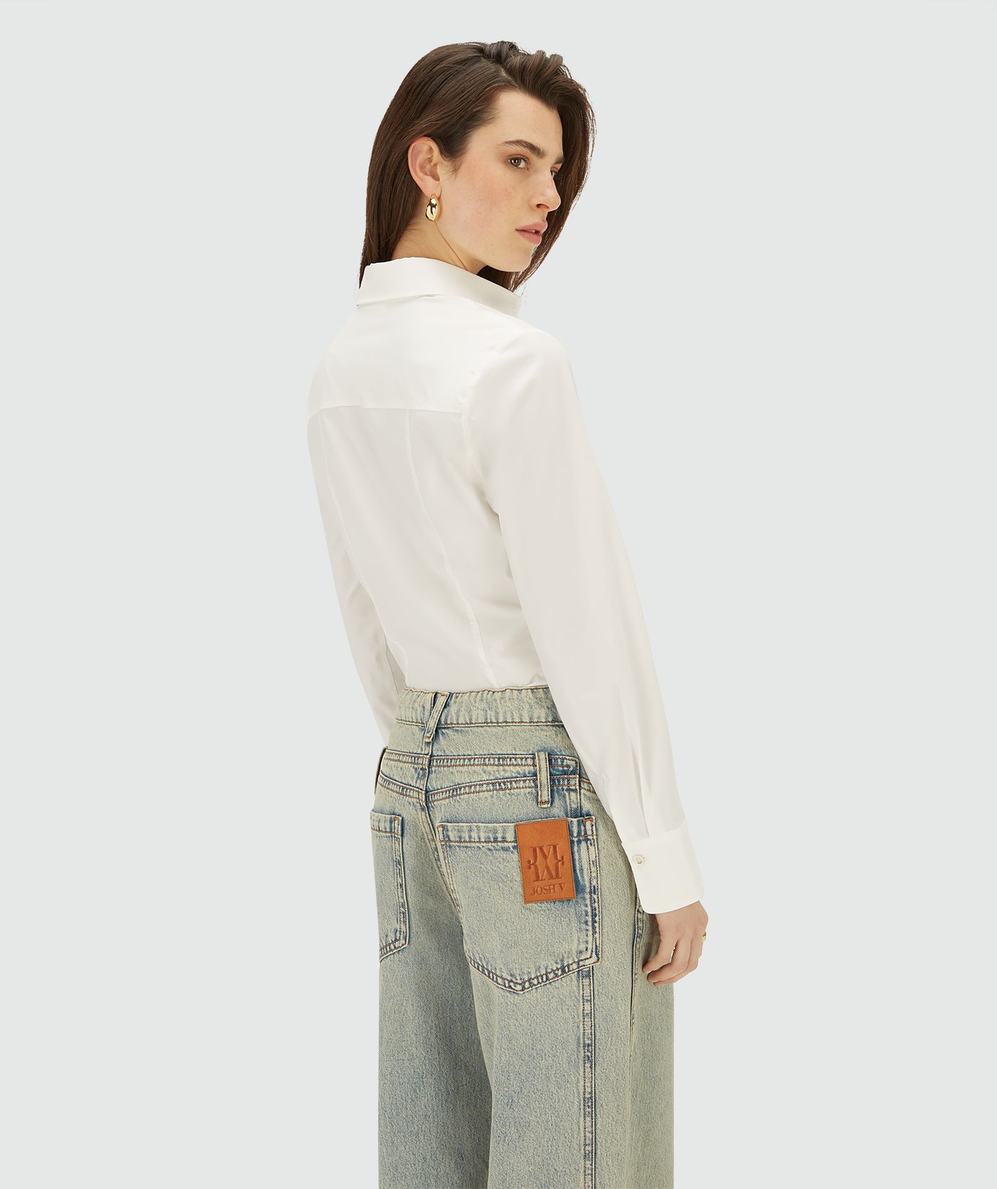 JV-GAEL fitted body blouse - off white