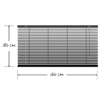 KARWEI aluminium jaloezie 25 mm matzwart (kleurnr. 320) 160x180 cm (bxh)