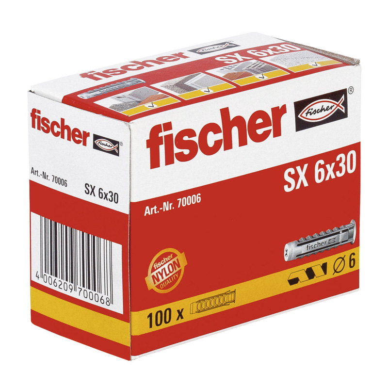 Fischer SX pluggen 6x30mm
