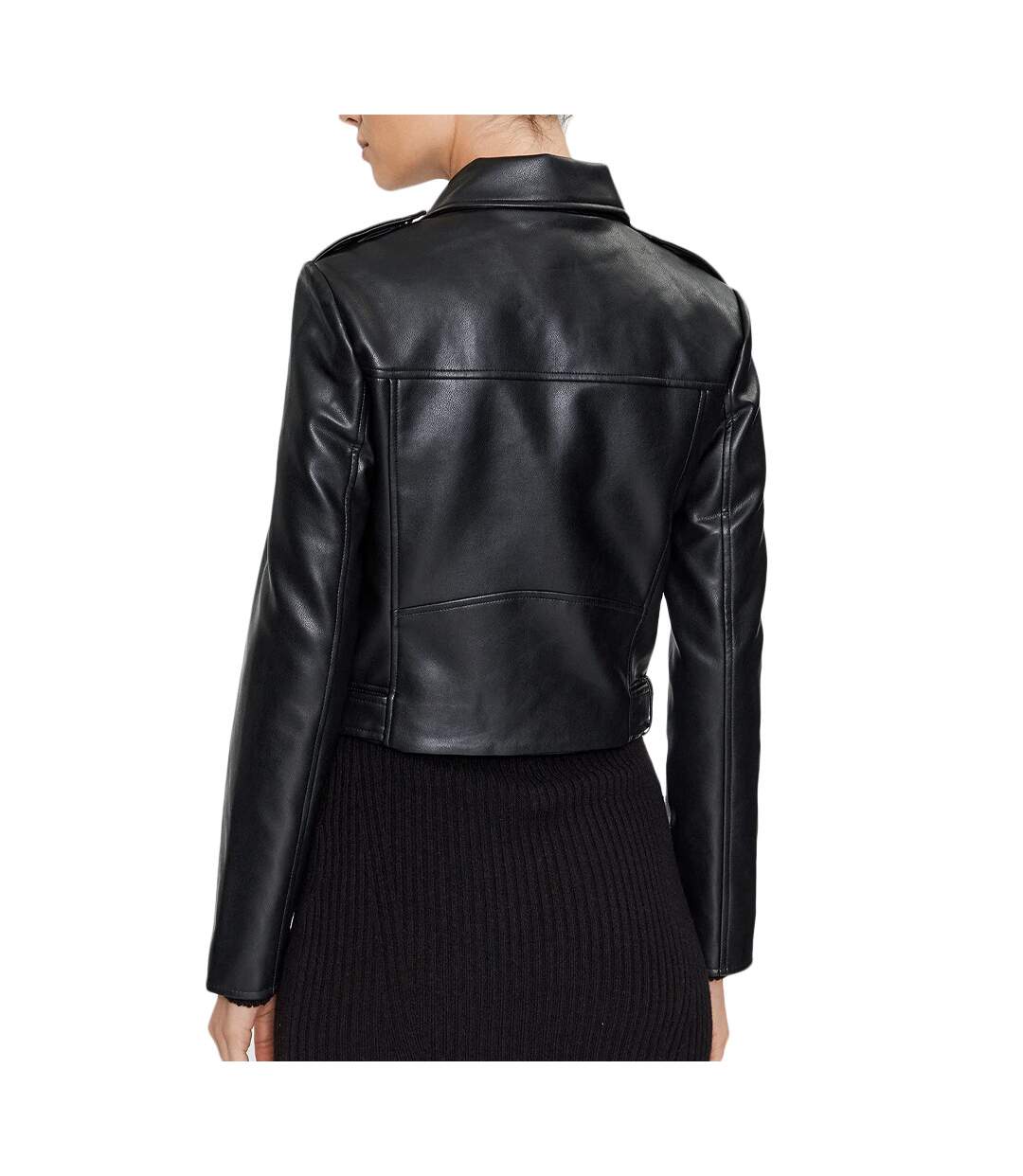 Veste Simili cuir Noire Femme Morgan Gurgy