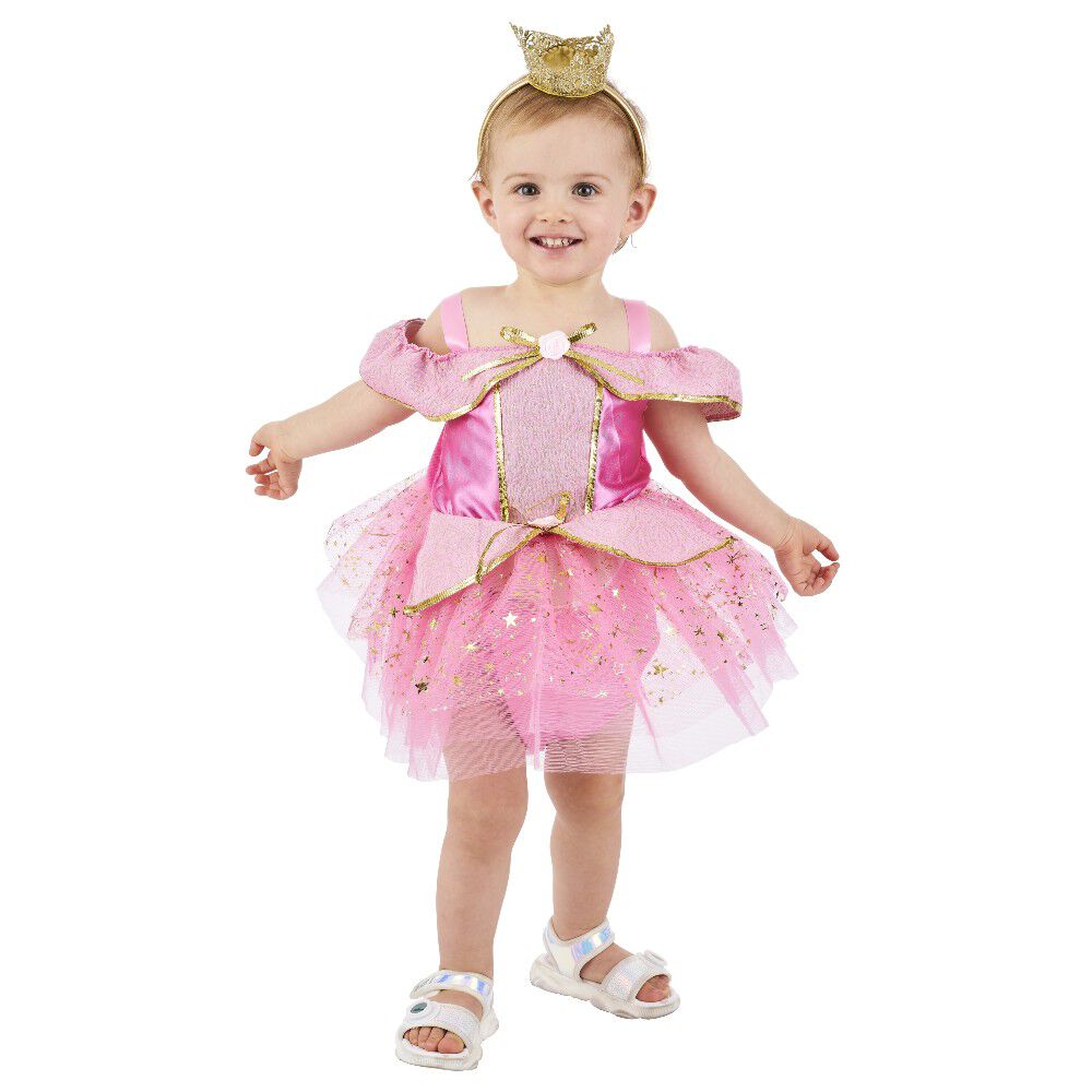 Déguisement bébé Princesse robe rose serre tête 18/24 mois