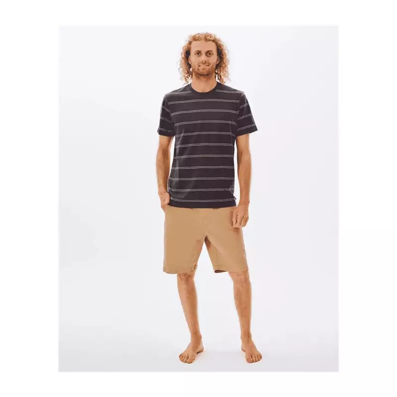Teeshirt RIPCURL Plain Stripe Tee Washed Black