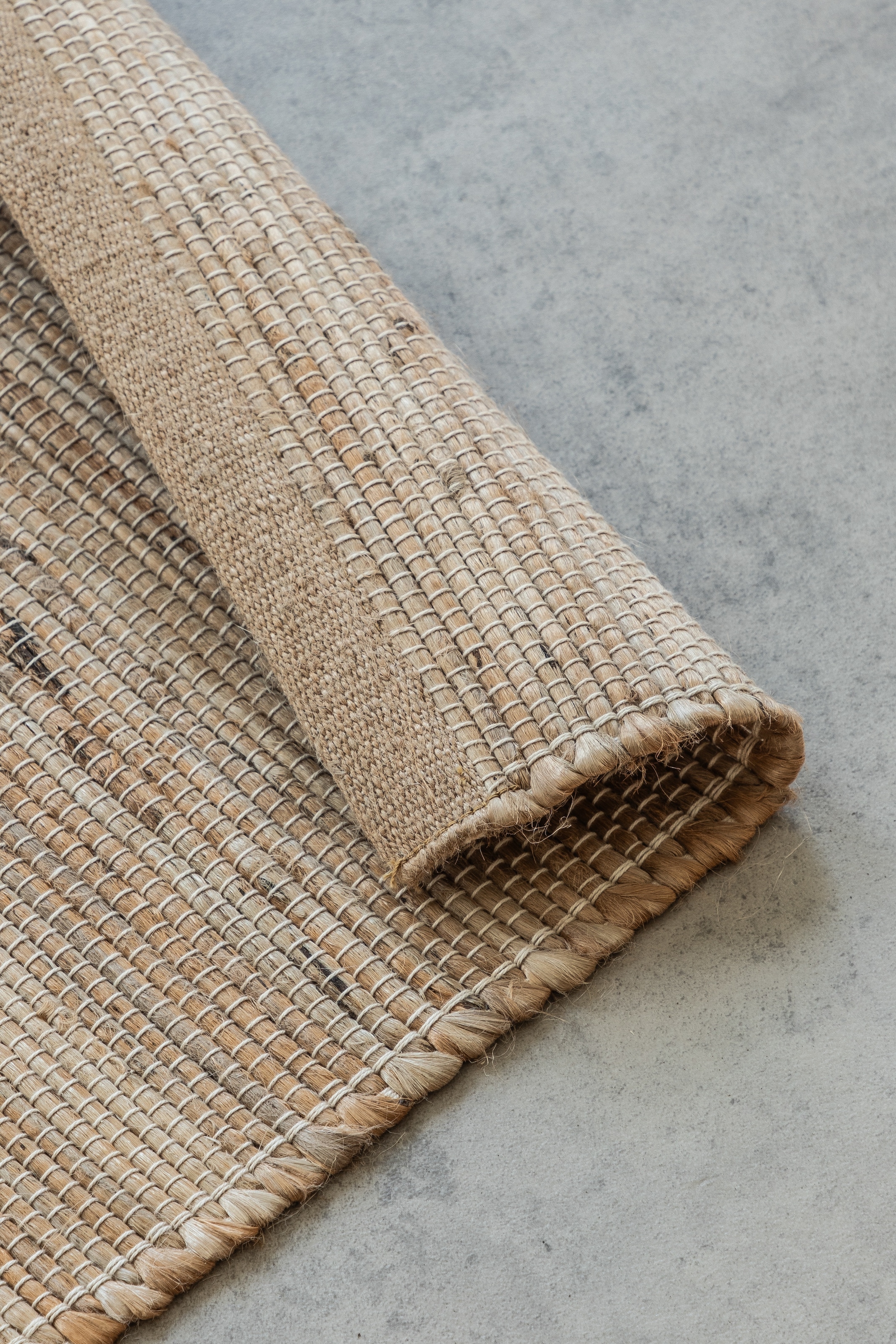 HANSE Home Teppich »Dhaka Juteteppich« rechteckig 5 mm Höhe Läufer, handgewebt, Jute, Wolle, Natur, Wohnzimmer, Flur, Klassisch