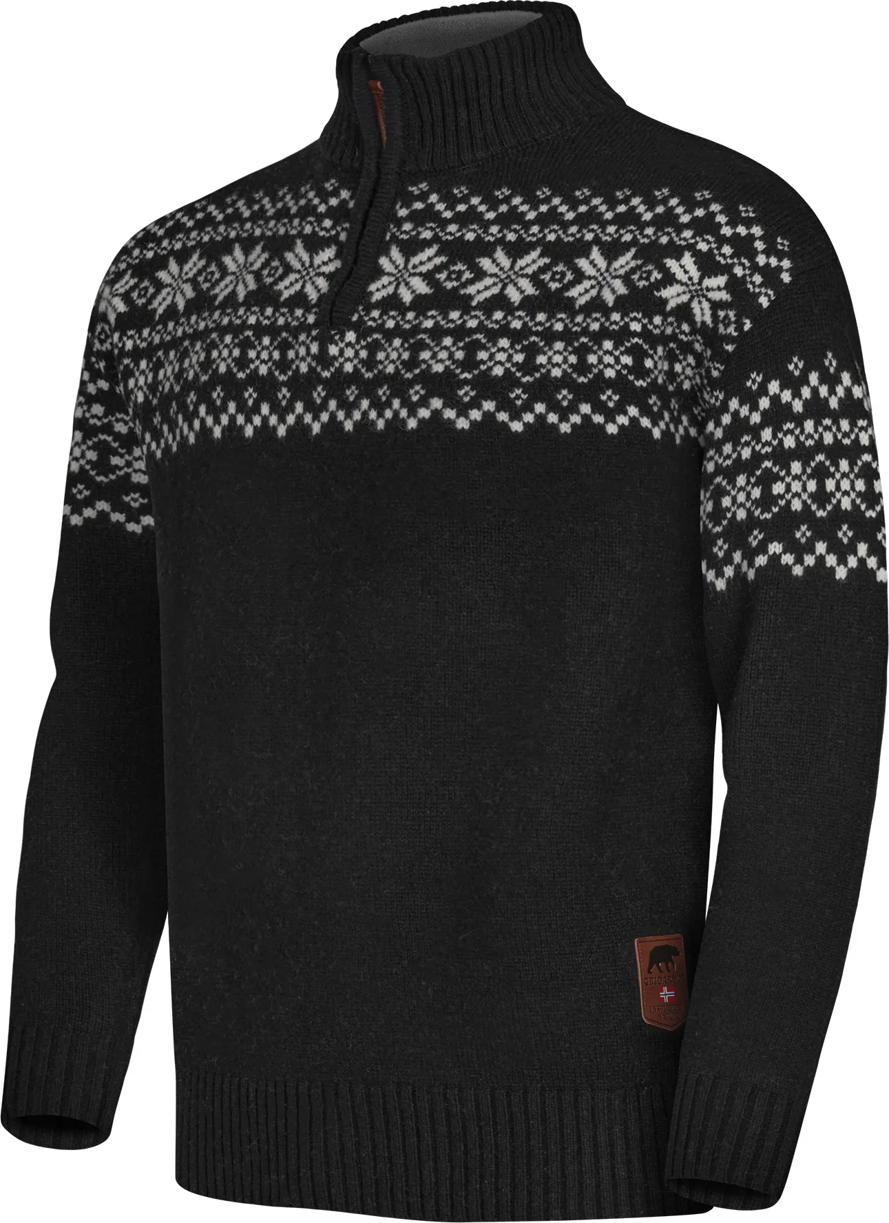 Gridarmor Snøkrystall Hz Ullgenser Men Black/White