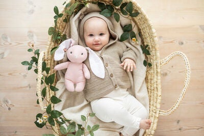 Teddykompaniet Kosedyr Kanin Elina 20 cm, Misty rose