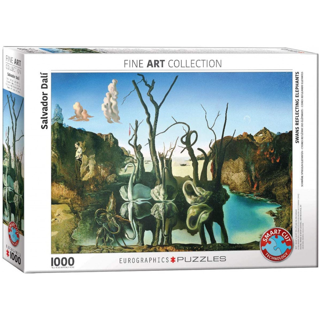 Puzzle - Cygnes refletant des Elephants - Salvador Dali -1000 Pièces