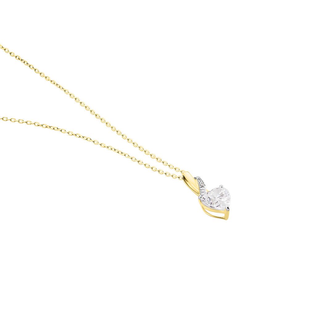 Collier Clothilde Or Jaune Oxyde De Zirconium