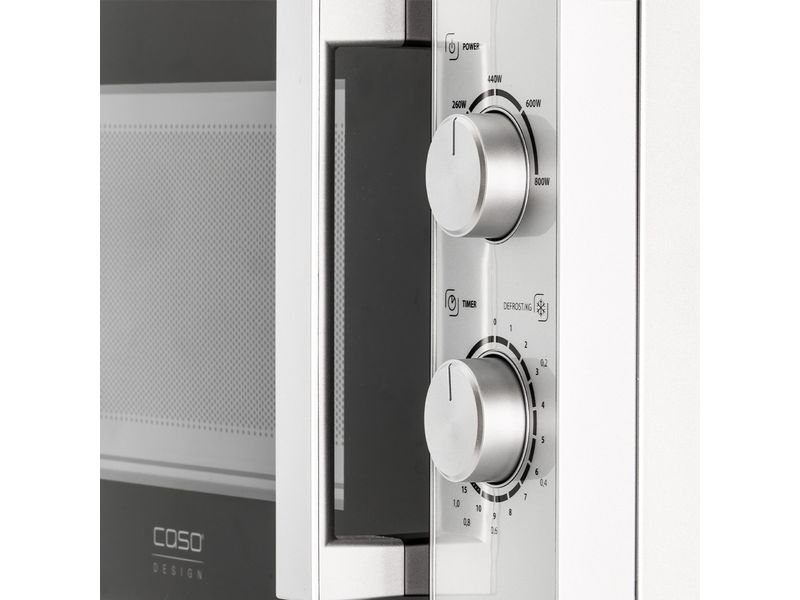 Caso Mikrowelle M20 Gourmet Schwarz/Silber Design-Mikrowelle