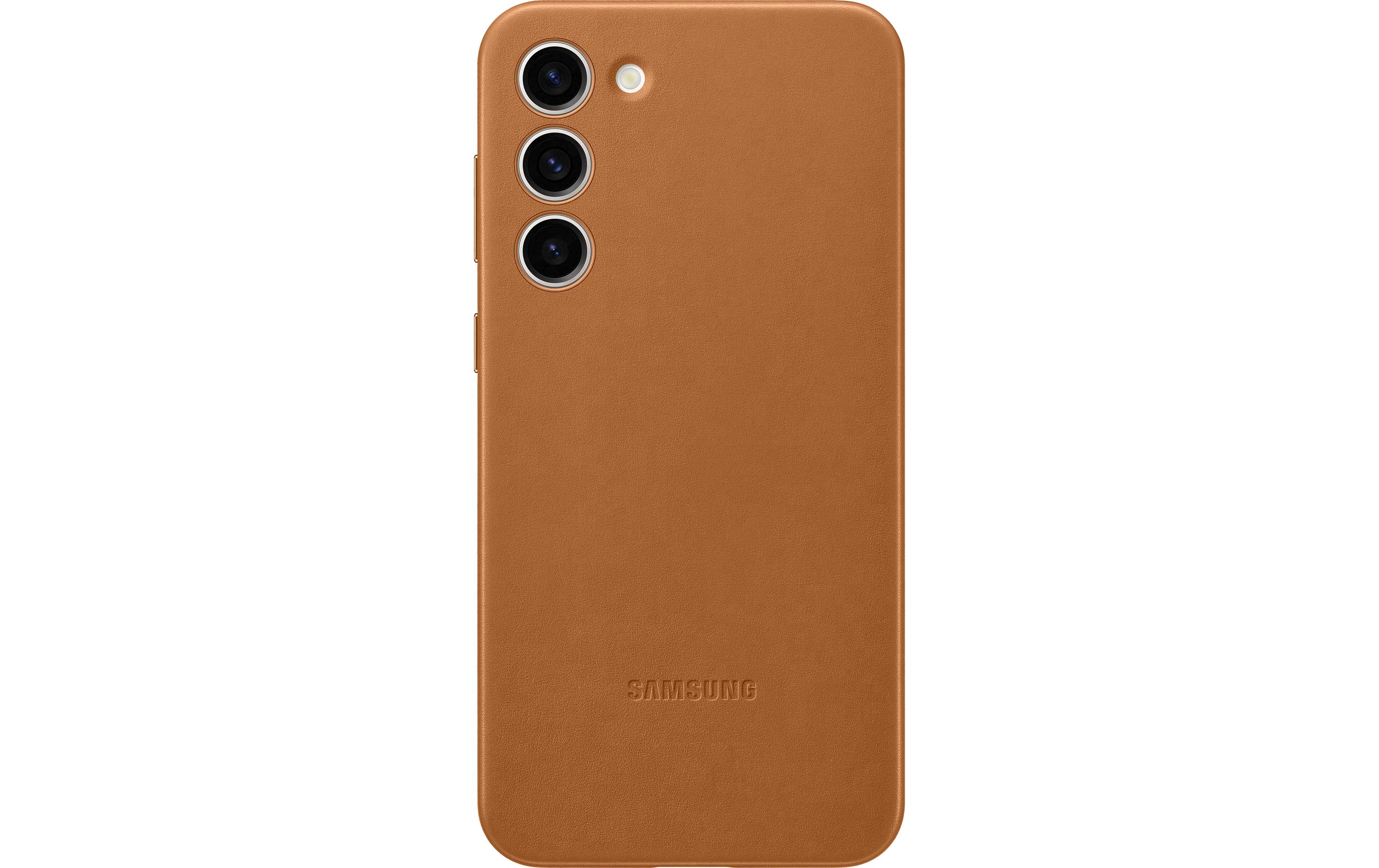 Back Cover Leather Galaxy S23+ BraunLeder-Schutzhülle für das Samsung Galaxy S23+