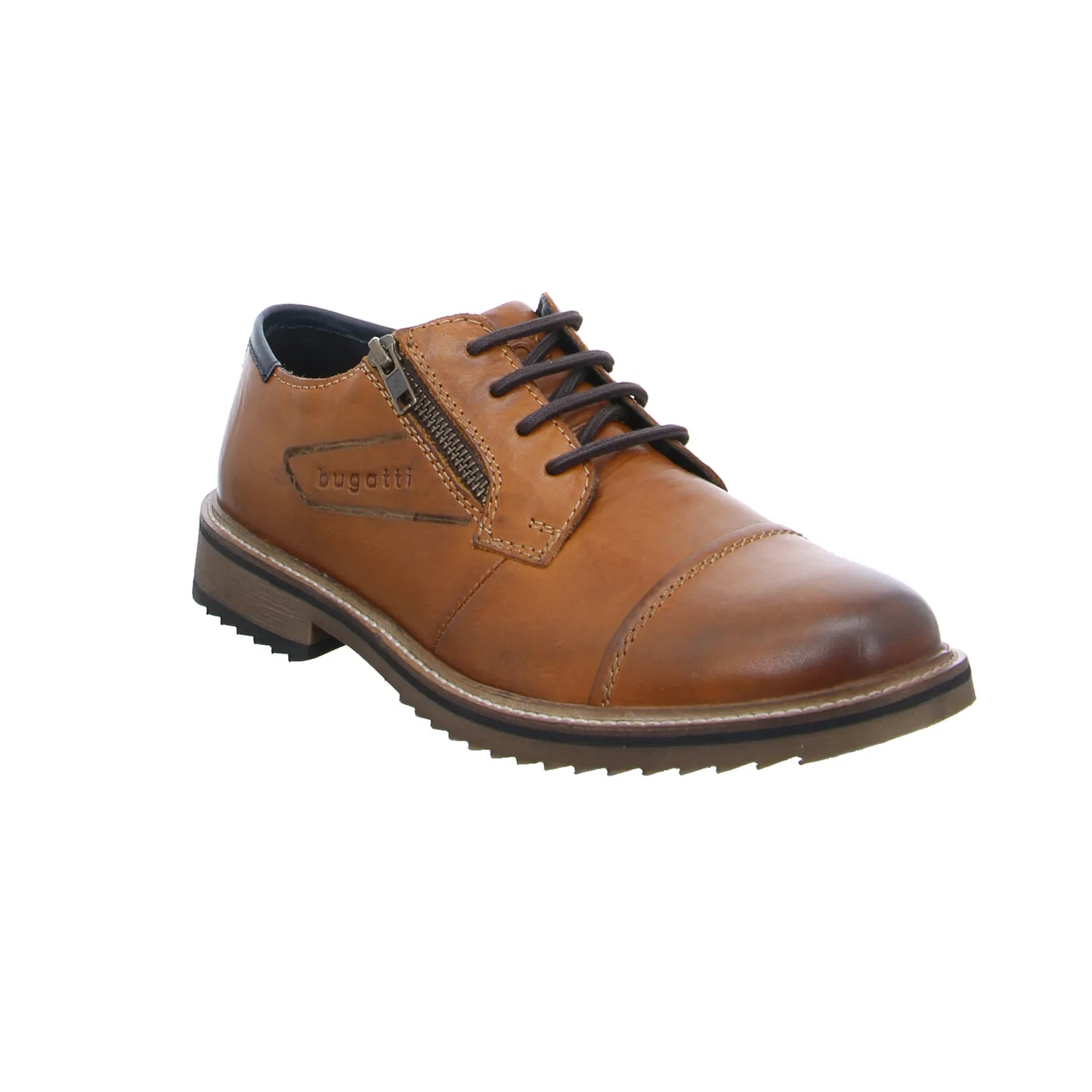 BUGATTI SHOES Halbschuh Cognac Leder