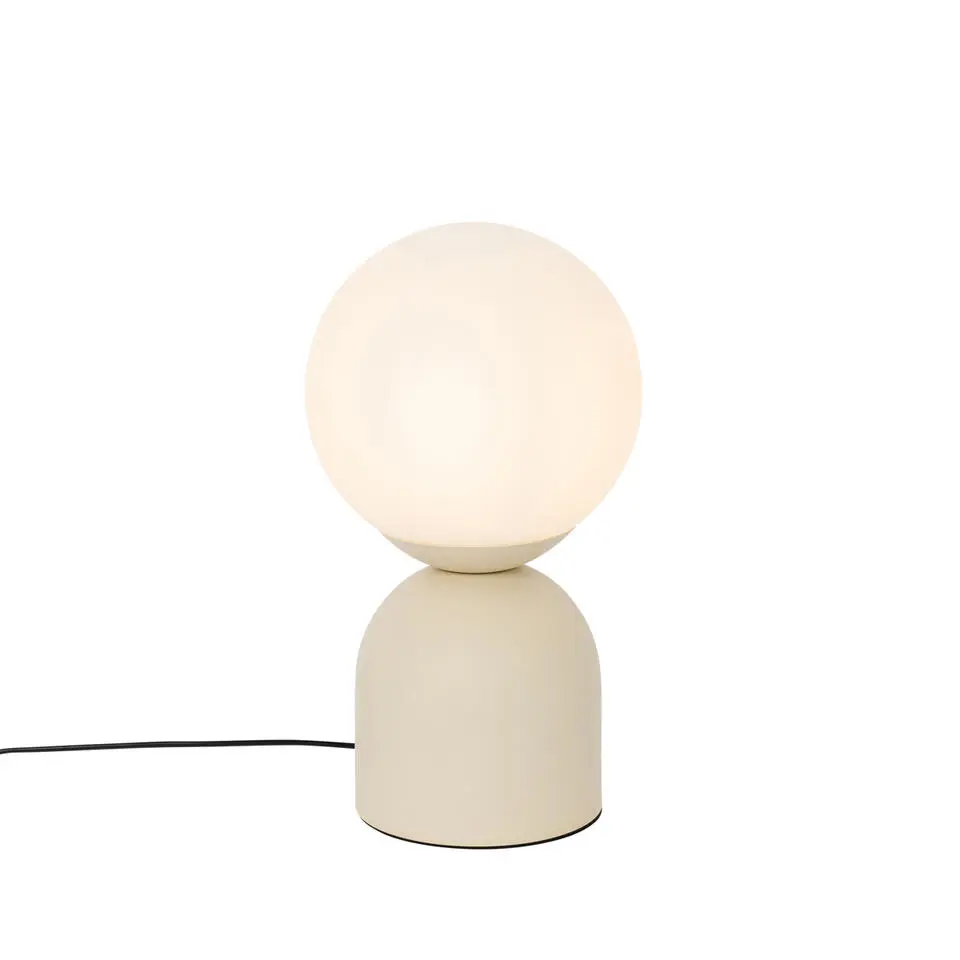 Qazqa tafellampen pallontrend beige e27