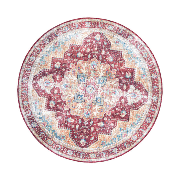 Rond Vintage vloerkleed - Azara Rood | Kleurrijke klassieker