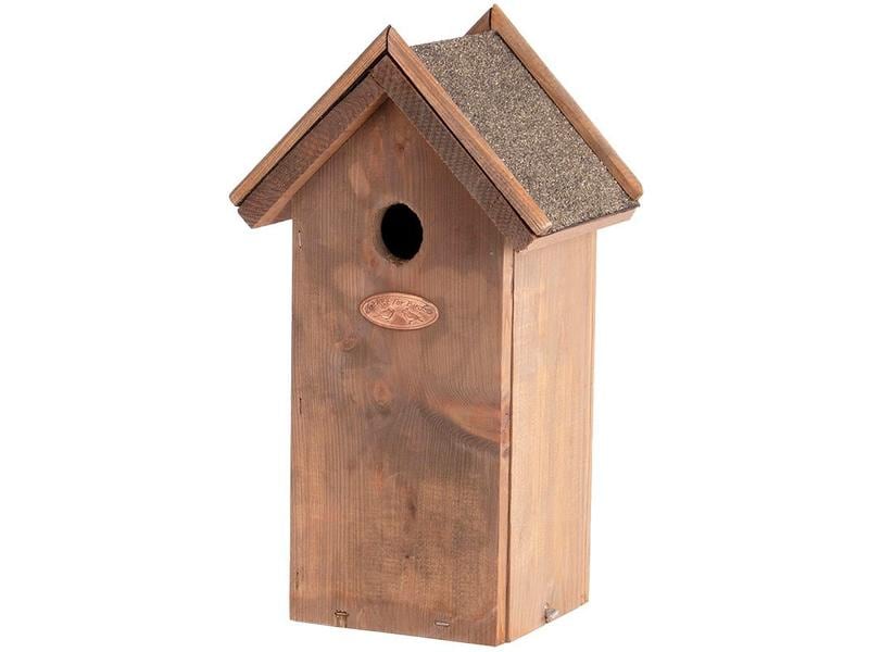 Esschert Design Nistkasten Kohlmeise mit Bitumendach Traditioneller Nistkasten aus Holz