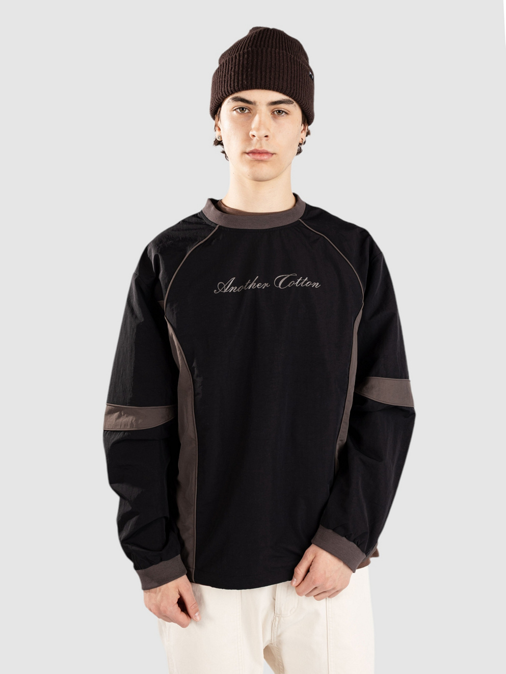 Another Cotton Lab Another Oversize Raglan Windbreaker Jacket black