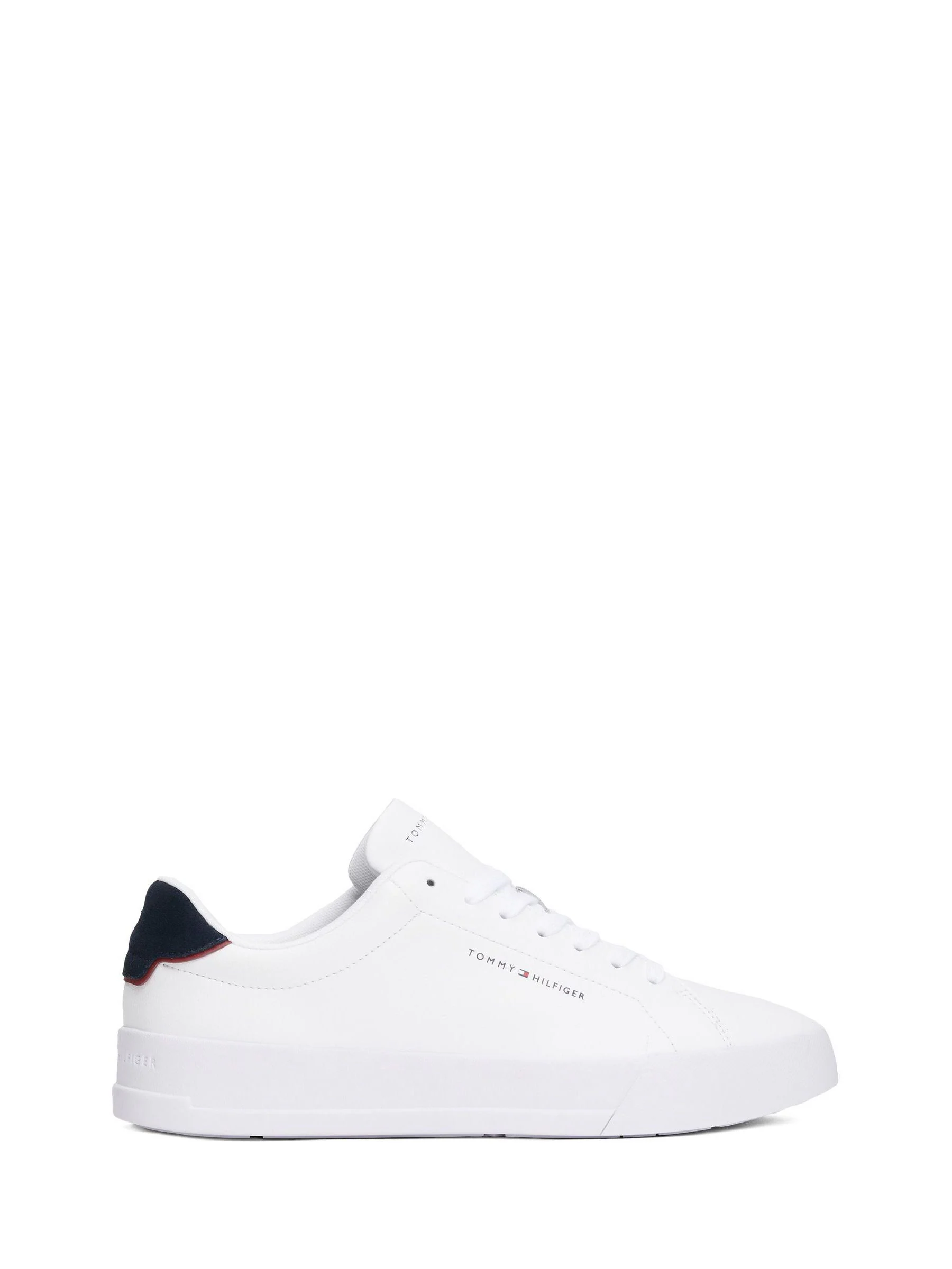 Wit - Tommy Hilfiger Court Essential Leather Trainers