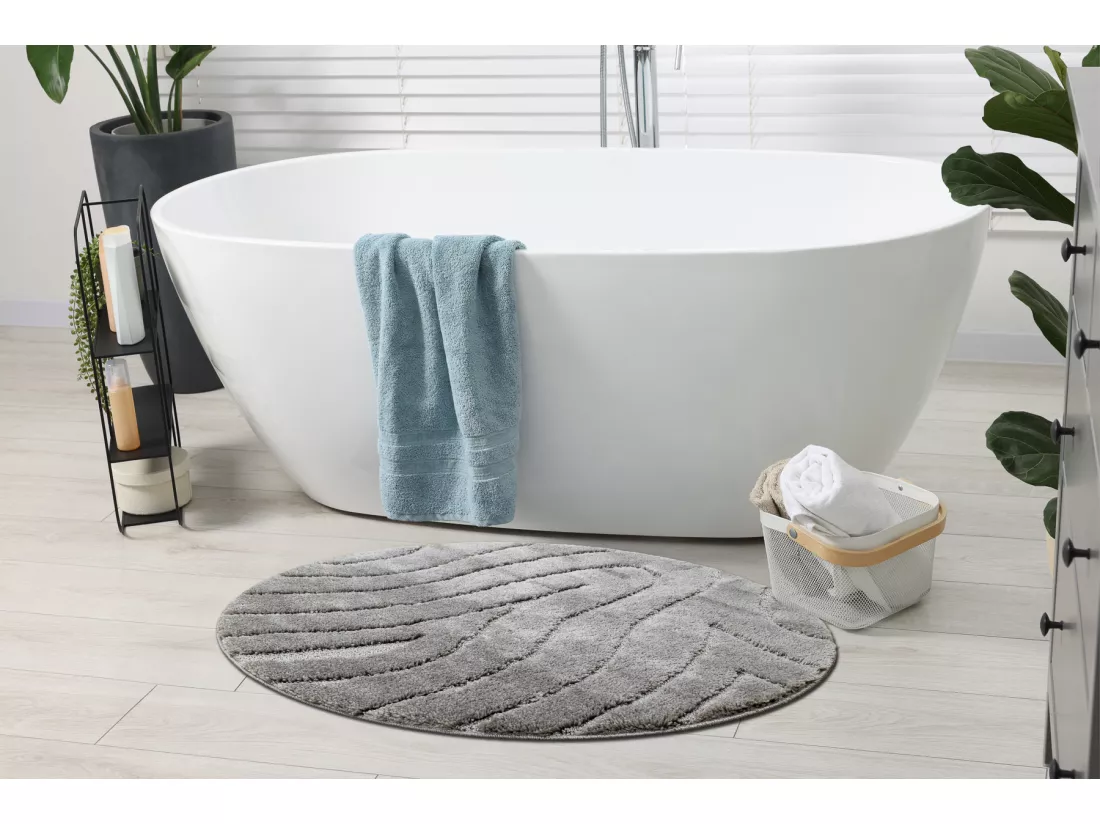Tapis de salle de bain SUPREME cercle WAVES, vagues, antidérapant, do cercle 100 cm