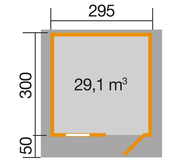 Weka Gartenhaus 170 Gr. 3, ca. B356/H226/T375