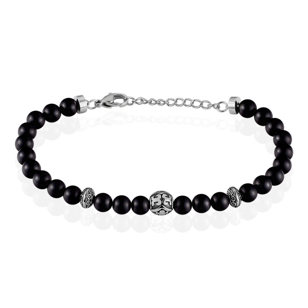 Bracelet Labhras Acier Blanc Agate