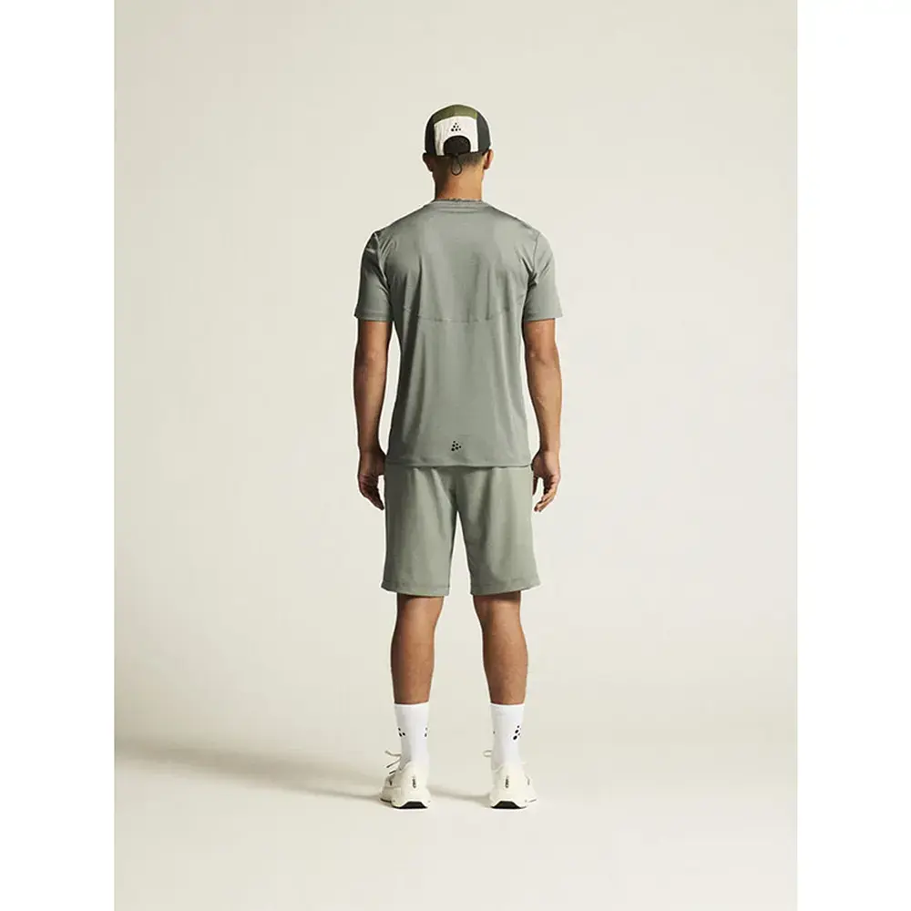 Craft CORE Essence 2 Hardloopshirt Korte Mouwen Groen/Grijs Heren
