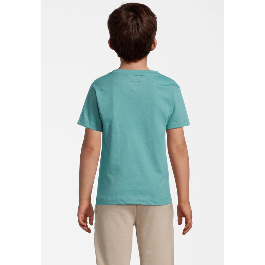 New Life T-Shirt TEE - CREW NECK PATCH POCKET türkis