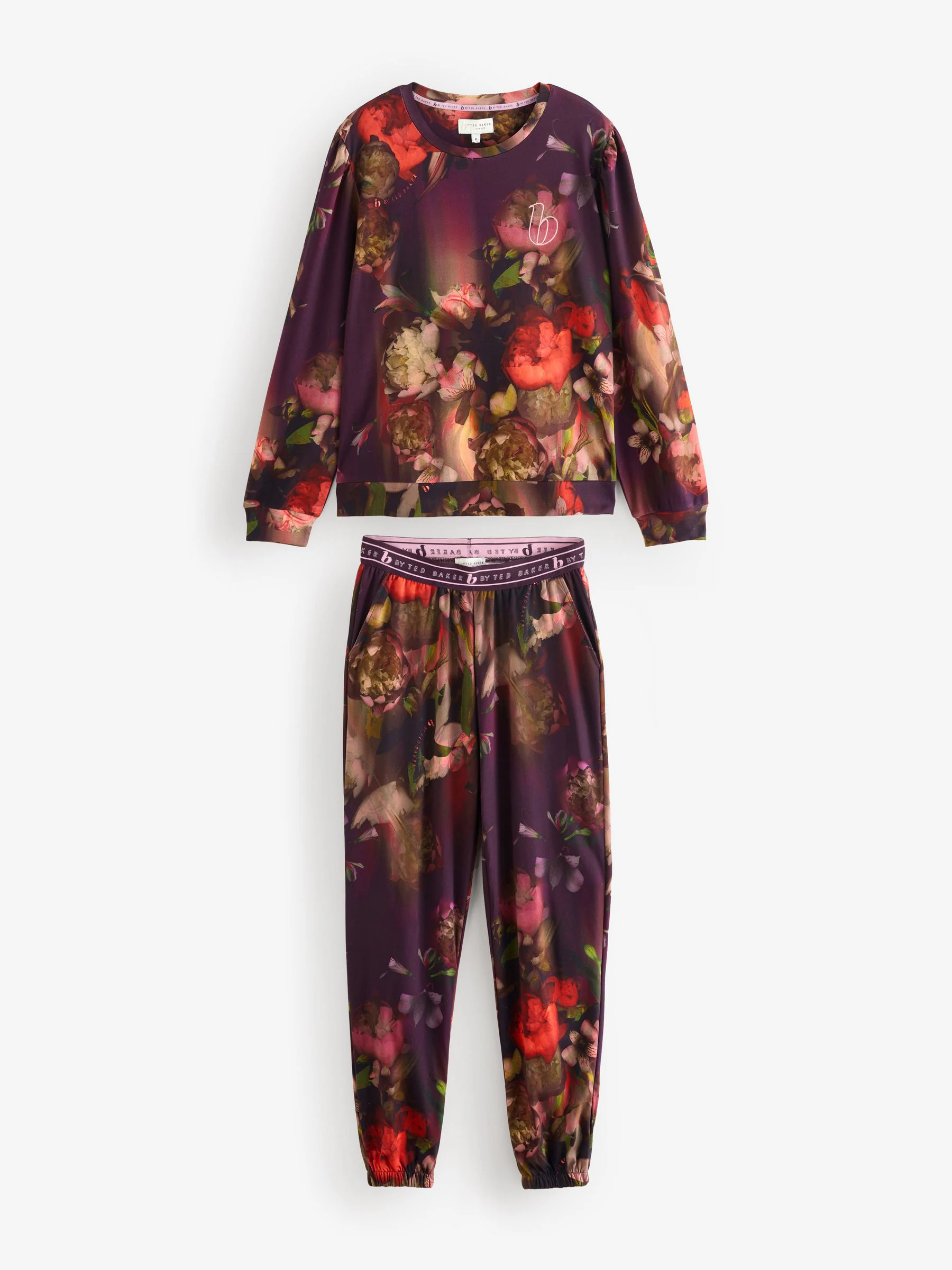 Bordeauxrood - B by Ted Baker 100% Cotton Interlock Pyjamas