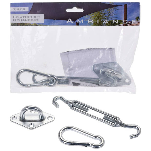 Schaduwdoek ophangaccessoires 3-delig