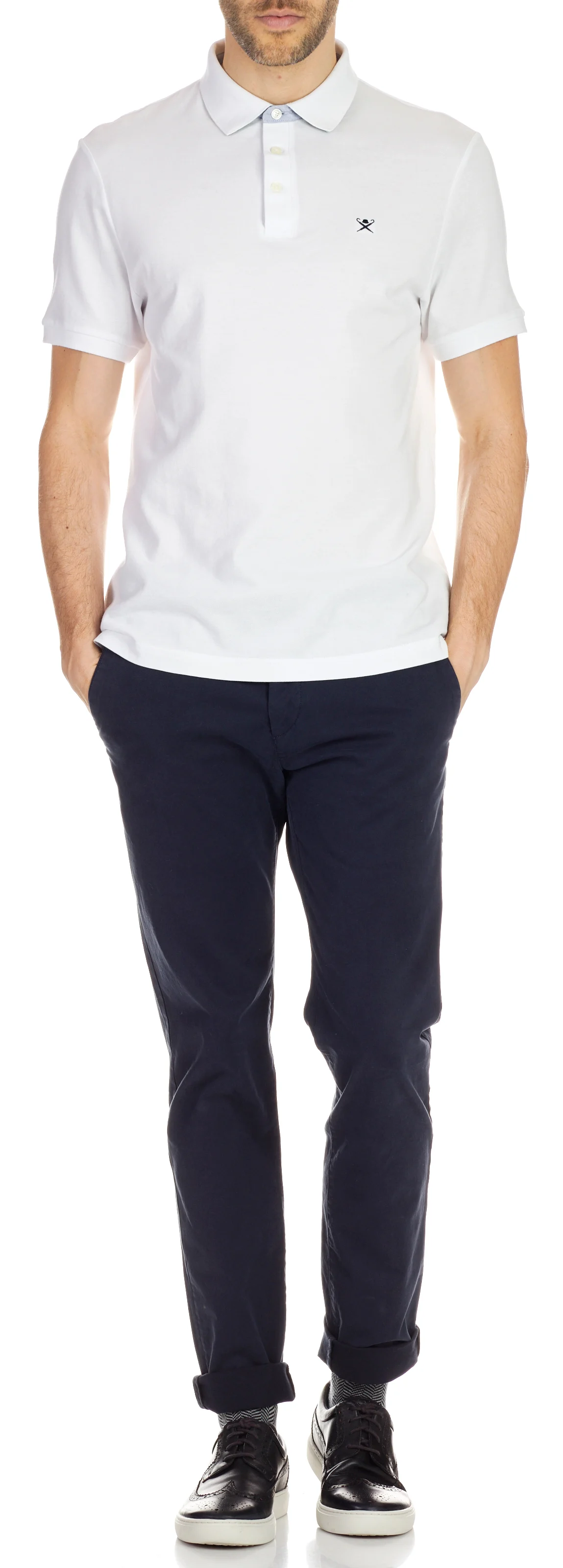 Chino slim en coton stretch | Bleu